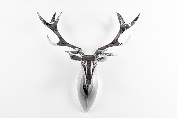 Creative Steel Deer Head Sculptuer For Wall Decoration